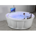 Unique Three Seat Round Free Massage SPA Bathtub with Video